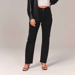 Abercrombie Black Wash Dad Jeans